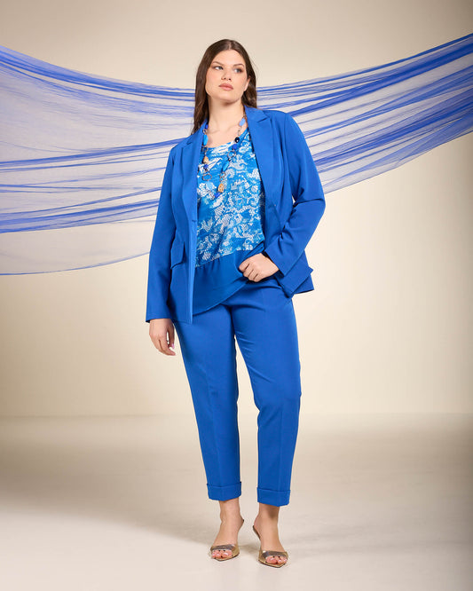 Casacca in georgette con bordi curvy