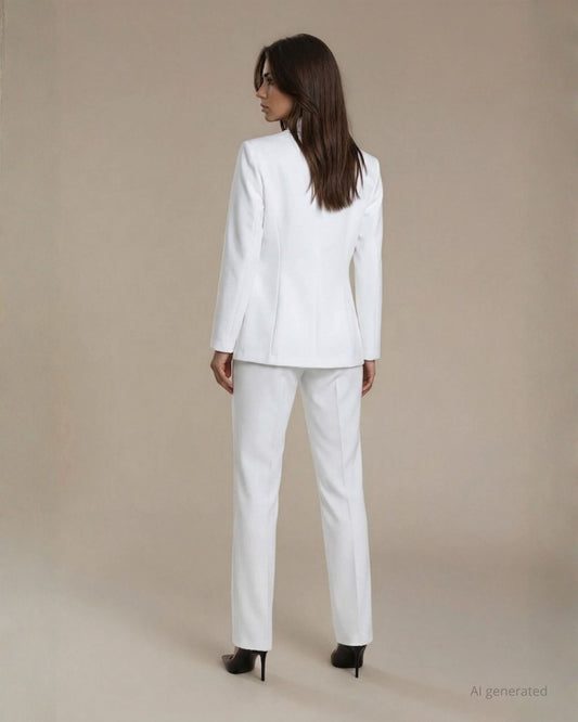 Giacca revers in bistretch con bottone