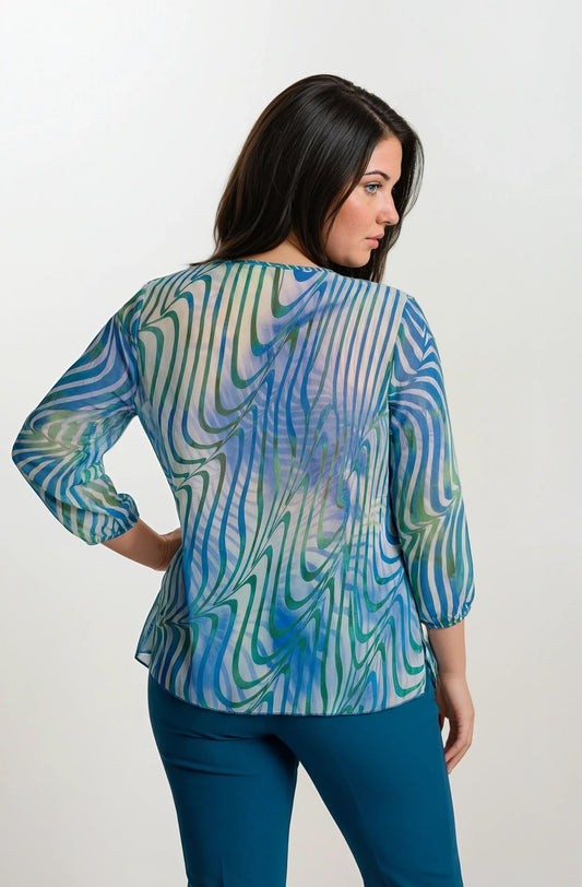 Casacca con arriccio e nodo curvy