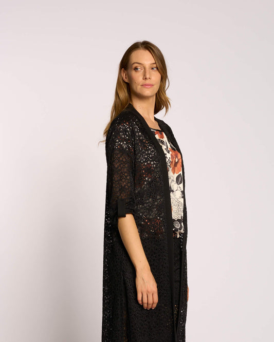 Giacca in pizzo con riporti