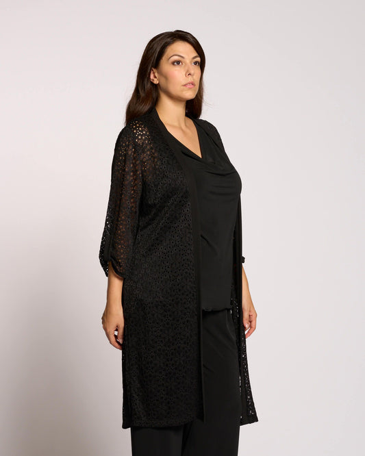 Giacca in pizzo con riporti curvy