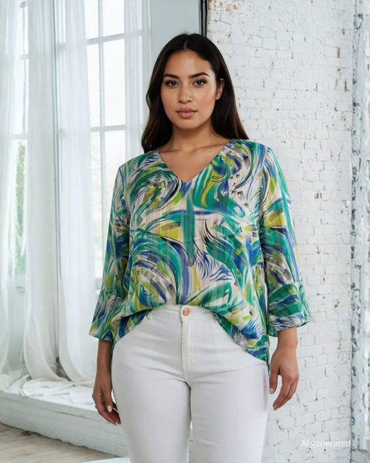 Casacca filo oro con volant ai polsi curvy