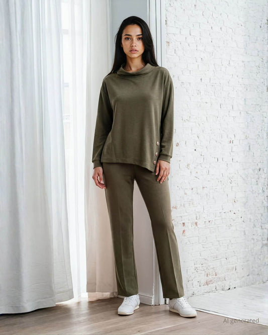 Pantalone largo in punto Milano