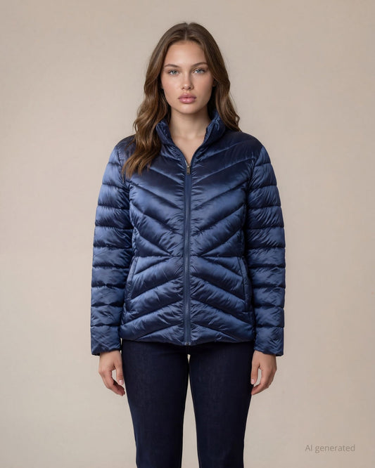 Piumino 100grammi con zip e tasche curvy