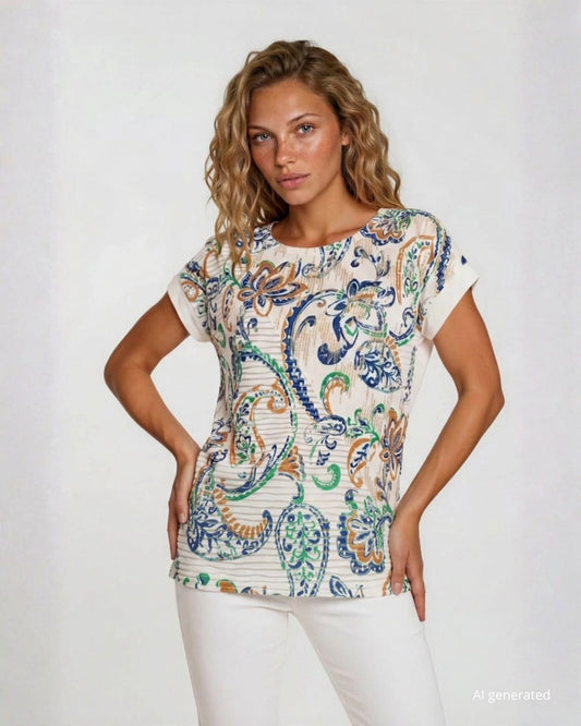 Maglia con trasparenze e lamina