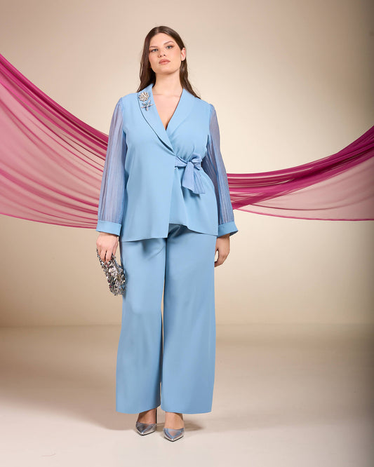 Pantalone linea morbida con elastico curvy