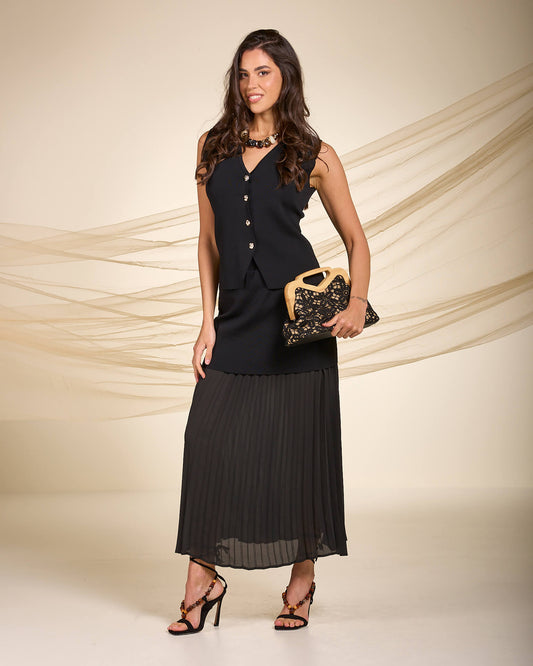 Gilet in maglia con bottoni