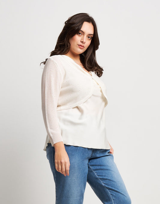 Bolerino con filato paillettes curvy