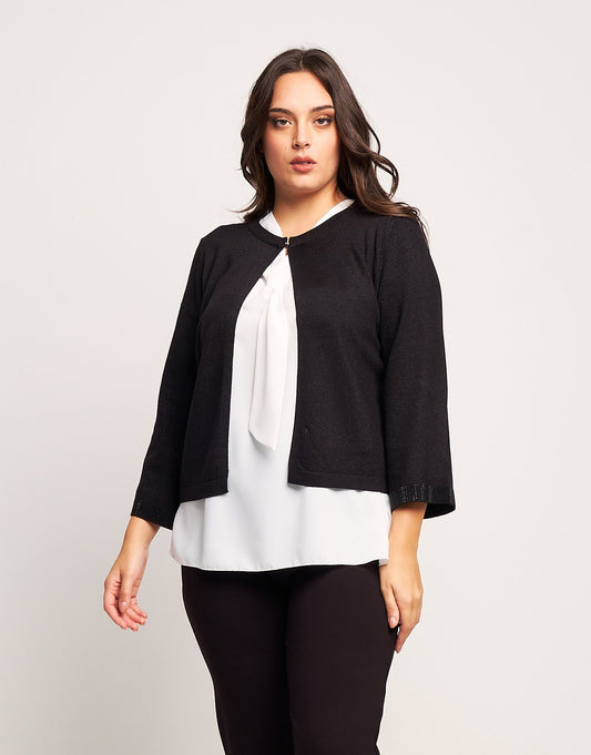 Bolerino con maniche svasate e strass