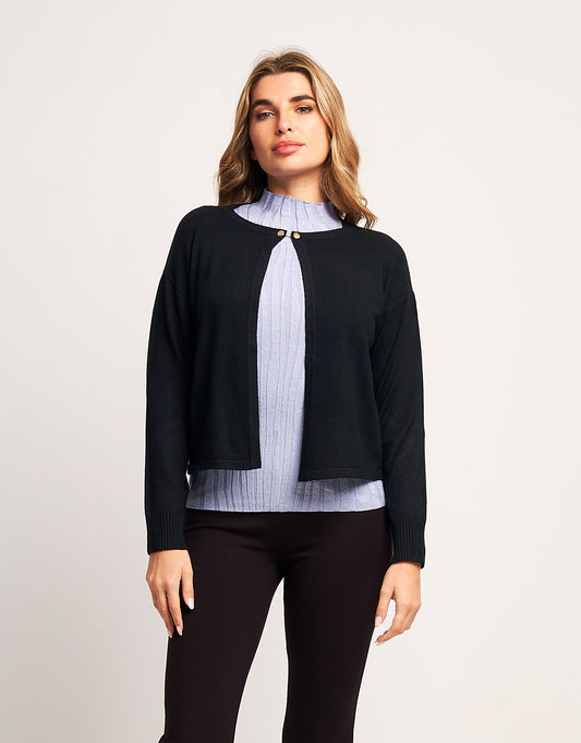 Bolerino in maglia con chiusura a catenella