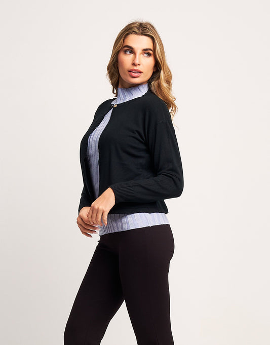 Bolerino in maglia con chiusura a catenella