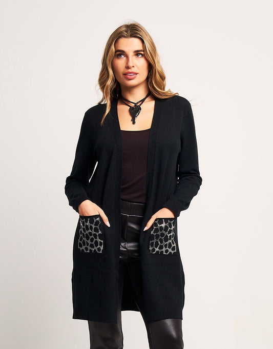 Caban con strass animalier