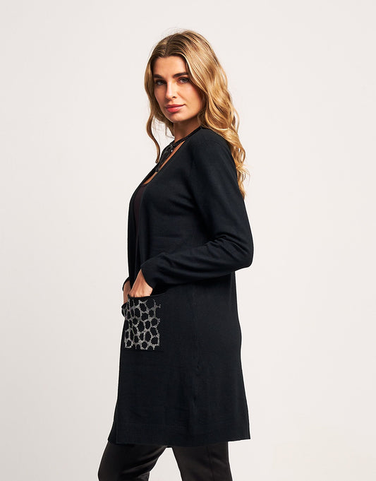 Caban con strass animalier