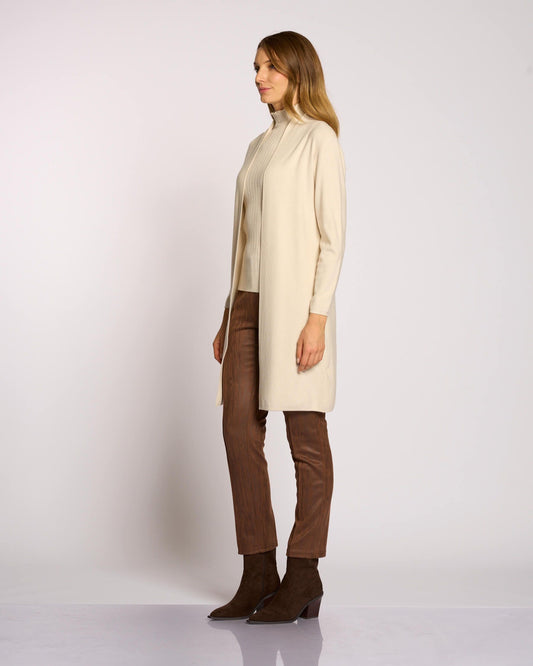 Cardigan basico lungo in maglia