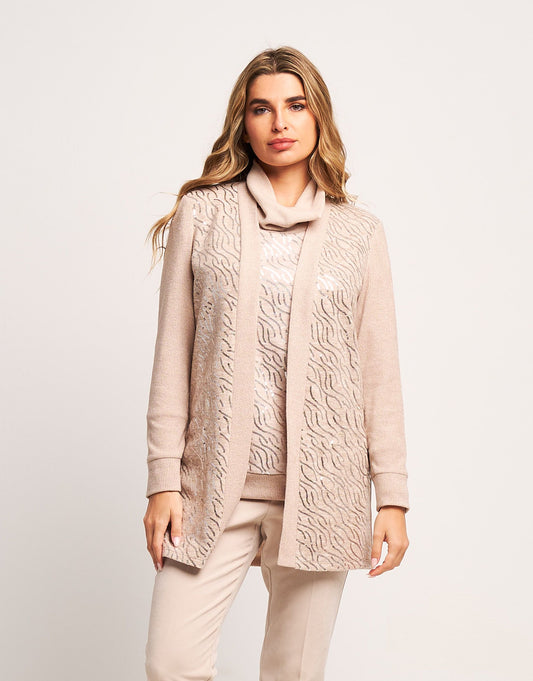 Cardigan in maglia con paillettes