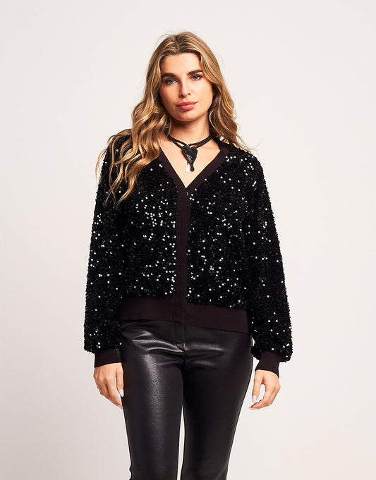 Cardigan in paillettes