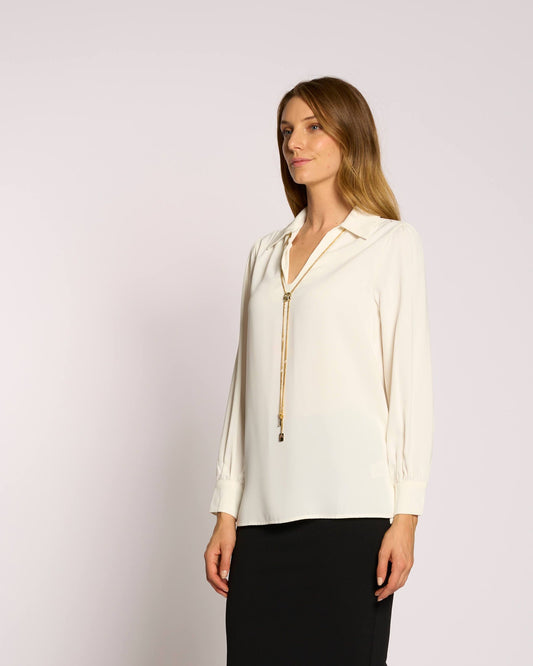 Casacca con colletto e collana removibile