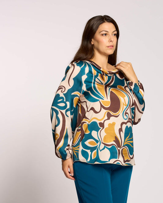 Casacca con collo ad anello curvy