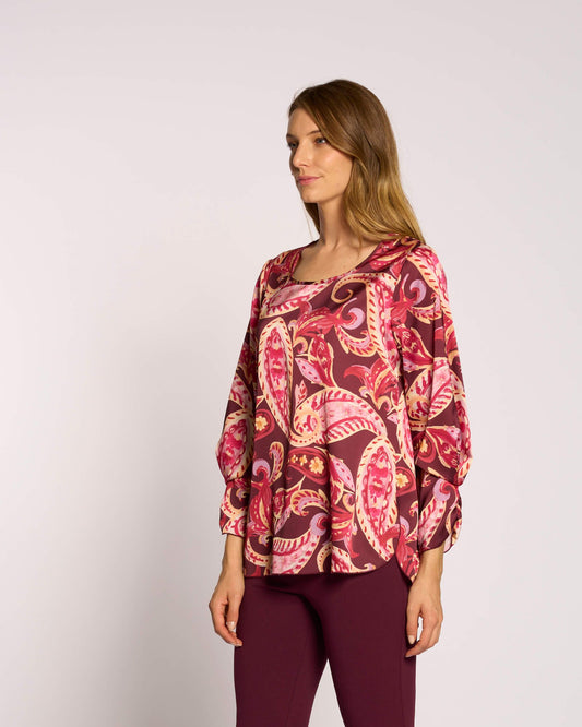 Casacca con scollo rotondo e volant