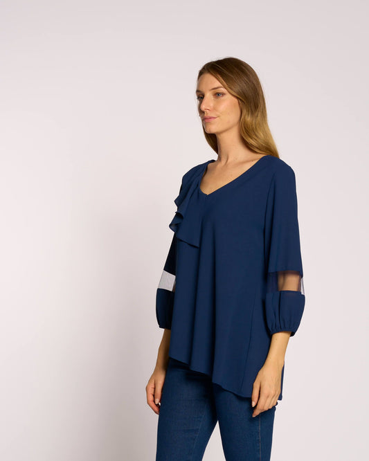 Casacca con volants e tulle