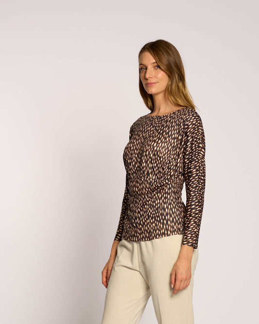 Casacca fantasia con maniche pipistrello