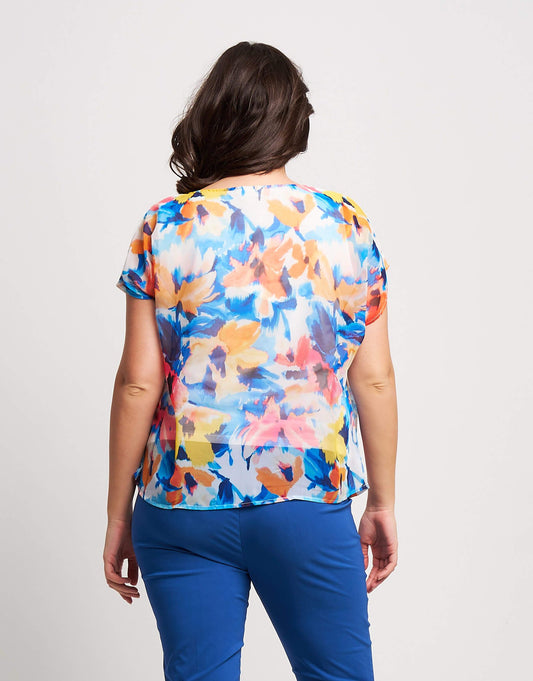 Casacca in georgette con dettaglio paillettes curvy