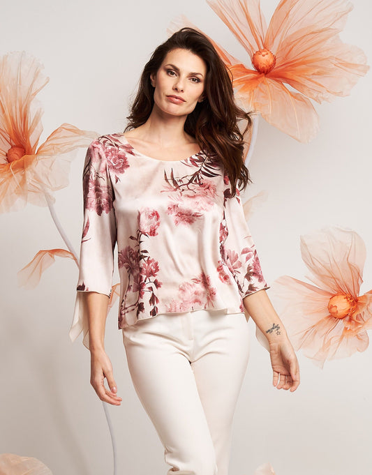 Casacca in raso con fiocchi ai polsi