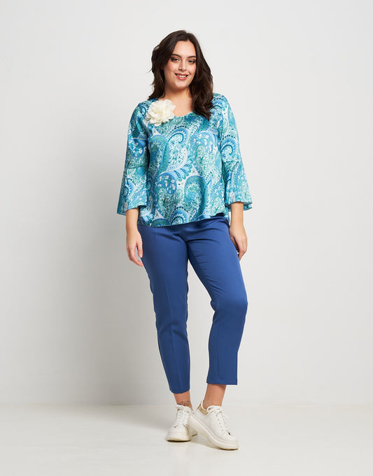 Casacca in raso nuvola cachemire curvy