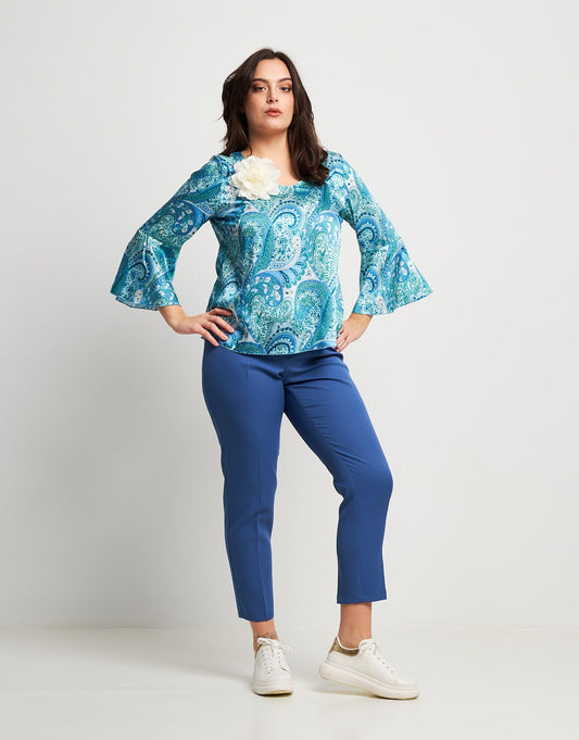 Casacca in raso nuvola cachemire curvy