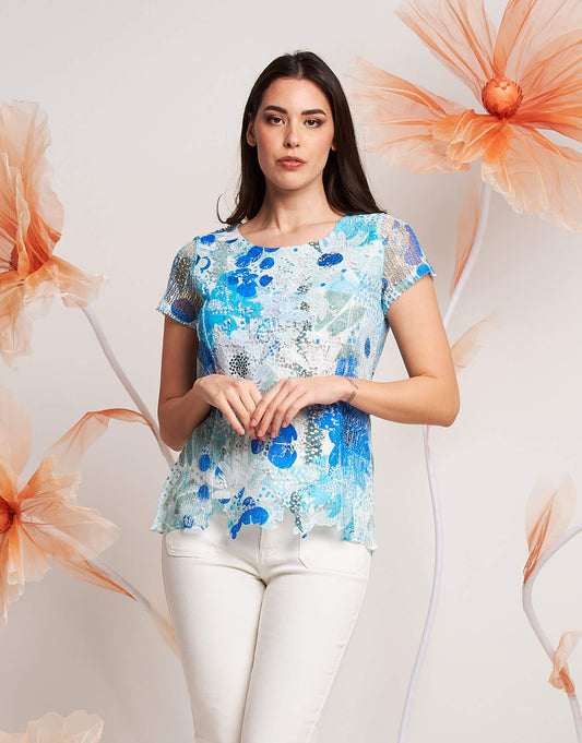 Casacca in rete e pizzo con fodera