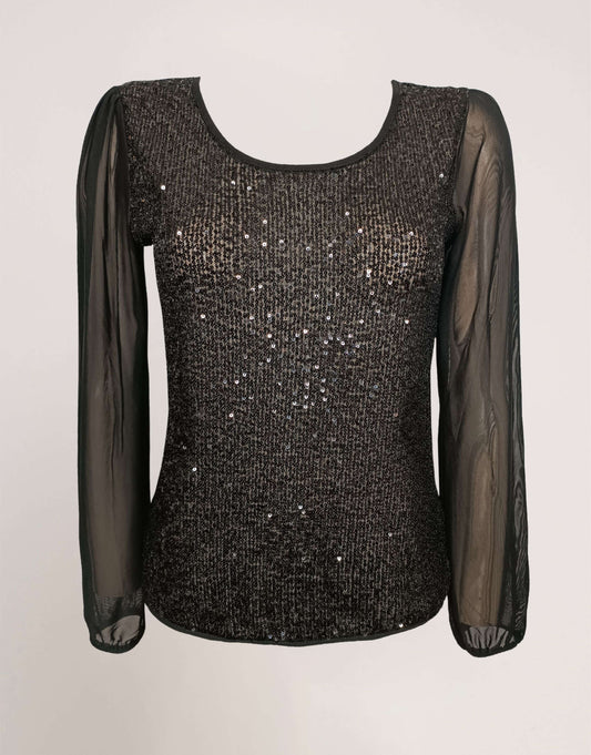 Casacca in tulle con paillettes