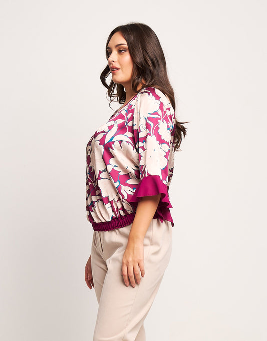 Casacca raso fantasia iris curvy