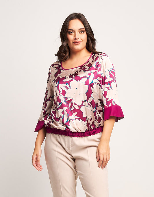 Casacca raso fantasia iris curvy