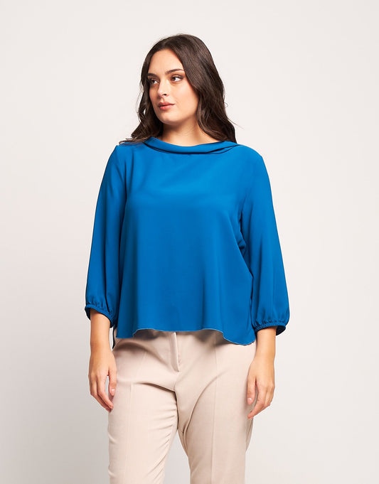 Casacca setificata con scollo a ciambella curvy