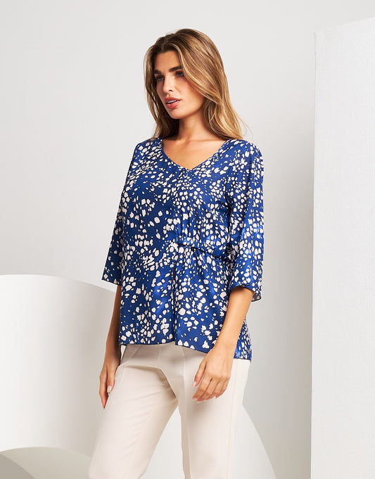 Casacchina fantasia con scollo asimmetrico