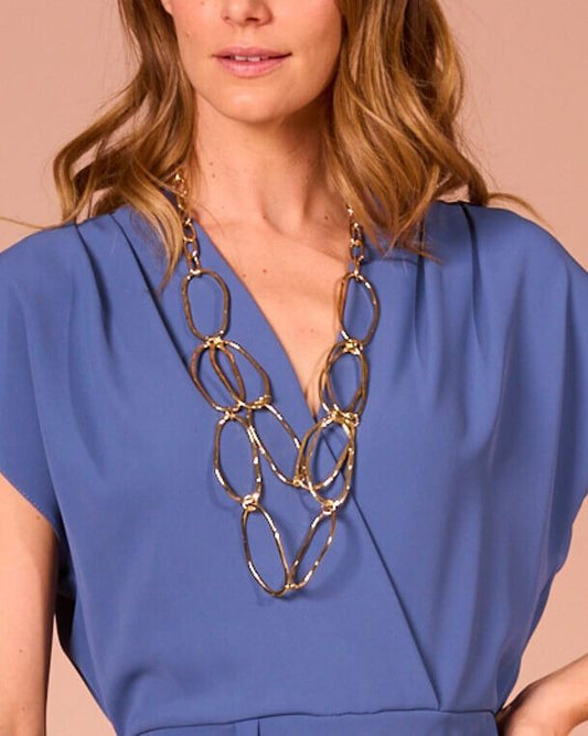 Collana lunga con anelli ovali