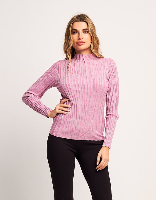 Dolcevita con lavorazione animalier