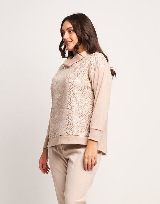 Dolcevita con paillettes curvy