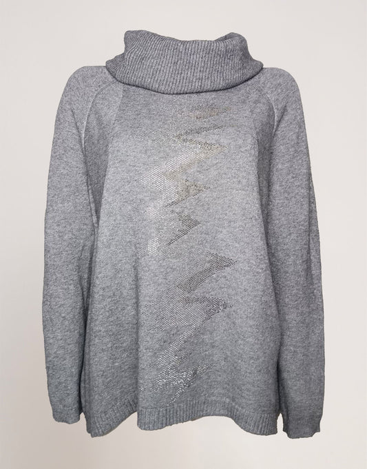 Dolcevita con zig-zag di strass