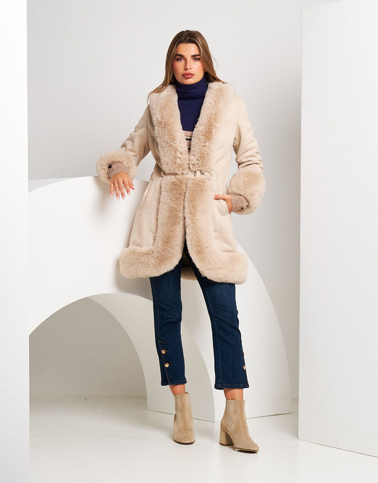 Ecomontone con fibbia in vita