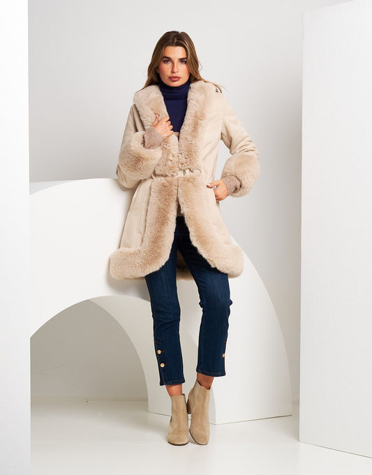 Ecomontone con fibbia in vita