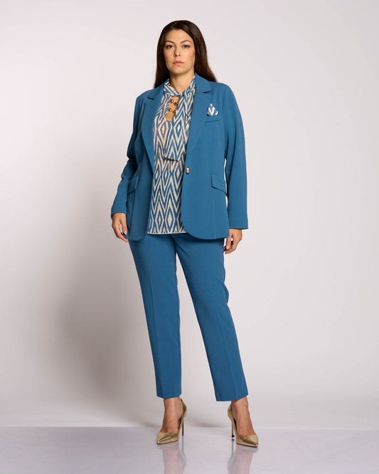 Giacca con pattine e foulard curvy