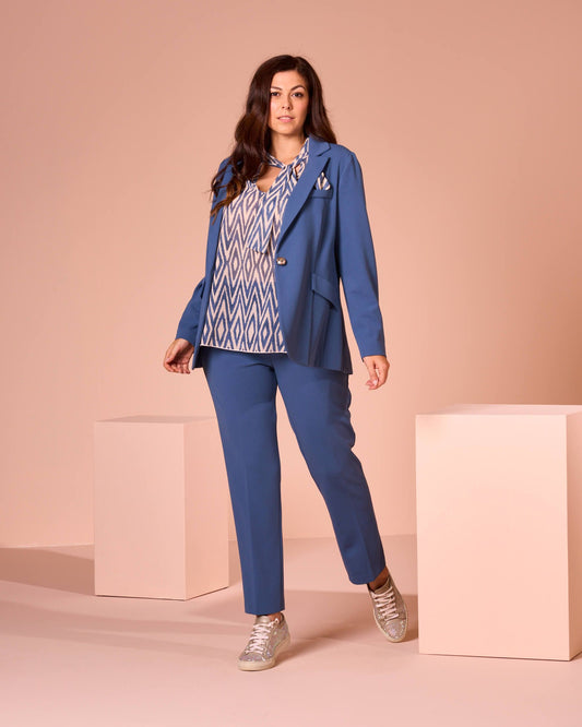 Giacca con pattine e foulard curvy