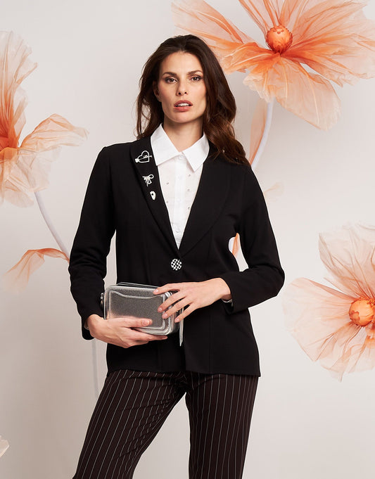 Giacca con revers e dettagli