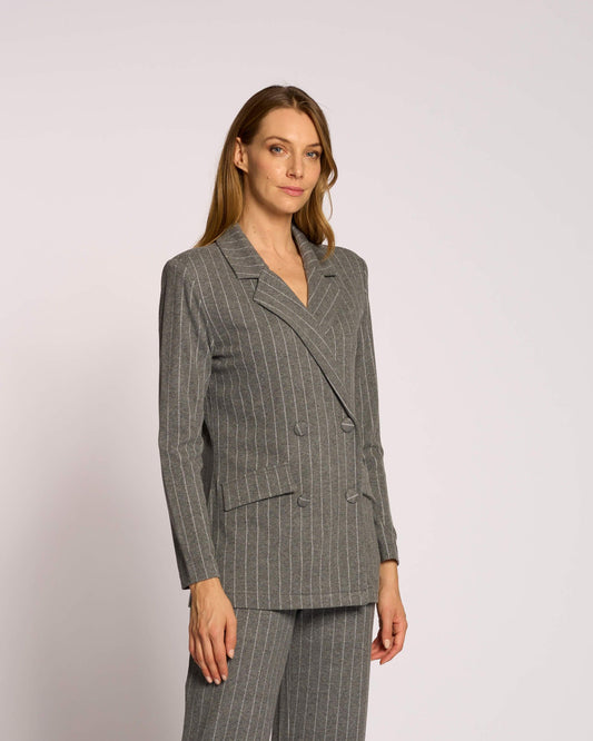 Giacca doppio petto in gessato