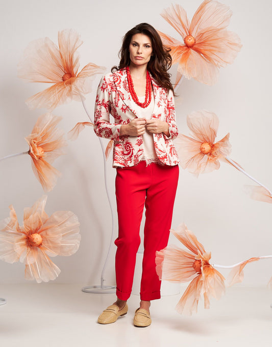 Giacca fantasia con bottone