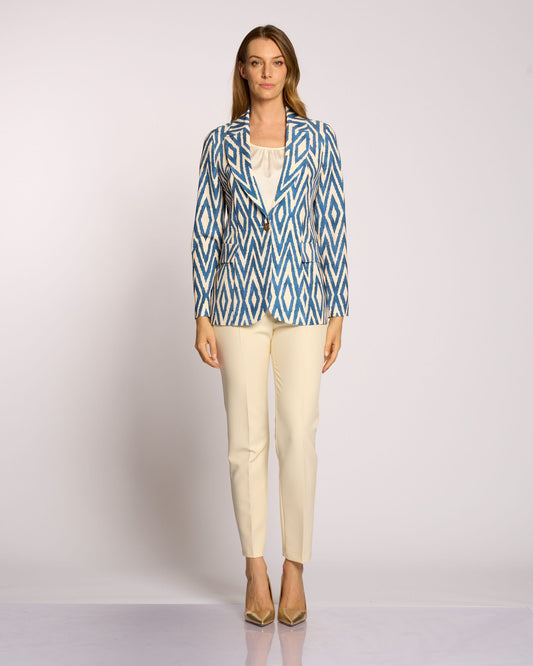 Giacca fantasia con dettagli