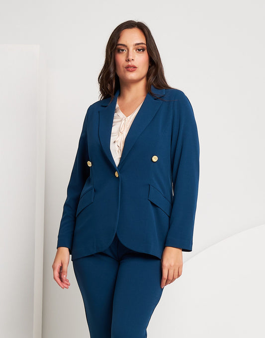 Giacca ottanio con bottoni oro curvy