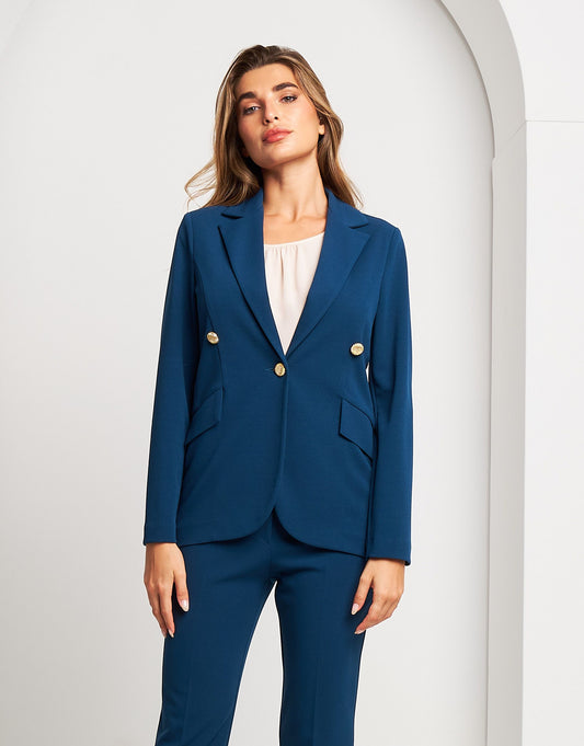 Giacca ottanio con bottoni oro