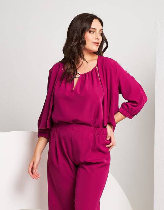 Giacchino fluido con arriccio curvy